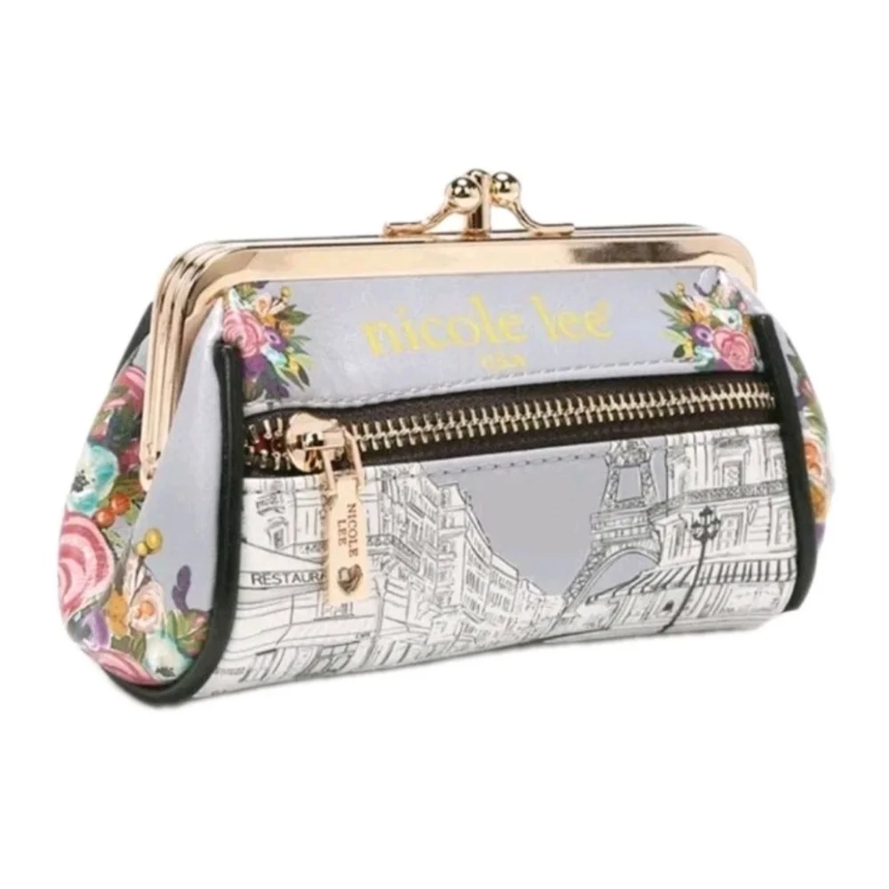Nicole Lee Kiss Lock Coin Purse Wristlet Wallet NWT - Picture 4 of 9